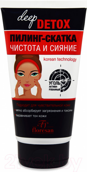 Изображение товара Пилинг для лица Floresan Deep Detox Скатка очищающая (150мл)