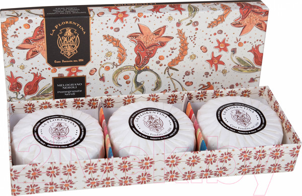 Изображение товара Набор мыла La Florentina Гранат и цветок нероли (3x115г)