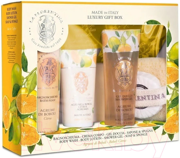 Изображение товара Набор косметики для тела La Florentina Citrus Пена для ванны+Лосьон для тела / 70255 (500мл+200мл)