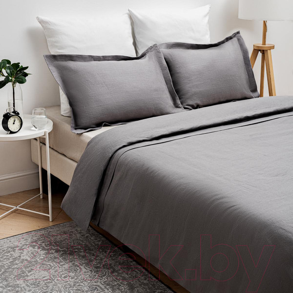 Изображение товара Комплект постельного белья Rusby 2ХМ 2 сп / 271304 (серый уголь)