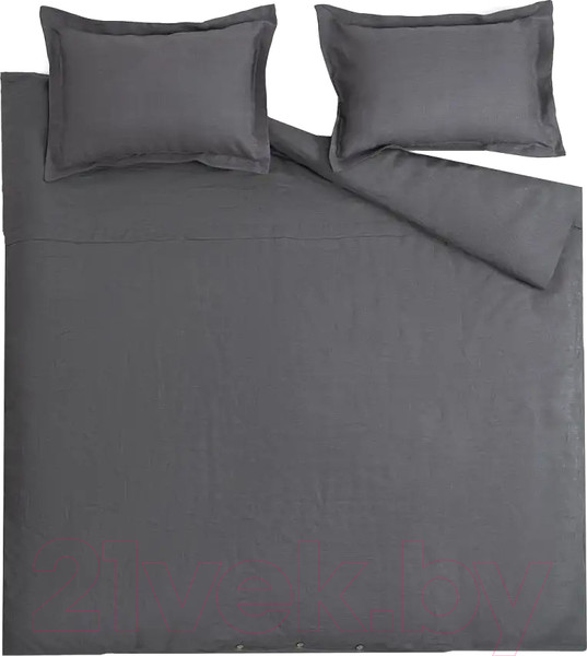 Изображение товара Комплект постельного белья Rusby 2ХМ 2 сп / 271304 (серый уголь)