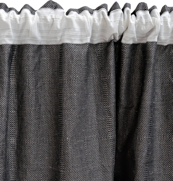 Изображение товара Штора Rusby Ромбы 150х300 / 257686 (черный)