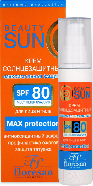 Изображение товара Крем солнцезащитный Floresan Beauty Sun Максимальная защита SPF 80 (75мл)
