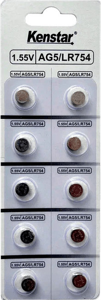 Изображение товара Комплект батареек Kenstar G5/LR754/LR48/393A/193 1.5V BL-10 / KS-G5-BL10