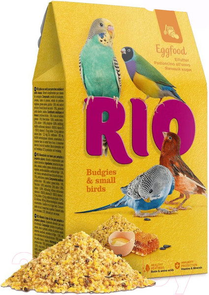 Изображение товара Корм для птиц Mealberry RIO Яичный корм для волнистых и попугаев и других мелких птиц (250г)