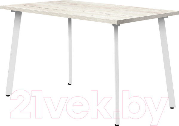 Изображение товара Обеденный стол Millwood Шанхай 120x70x75 (дуб белый Craft/металл белый)