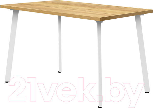 Изображение товара Обеденный стол Millwood Шанхай 120x70x75 (дуб золотой Craft/металл белый)