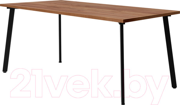 Изображение товара Обеденный стол Millwood Шанхай 160x80x75 (дуб табачный Craft/металл черный)