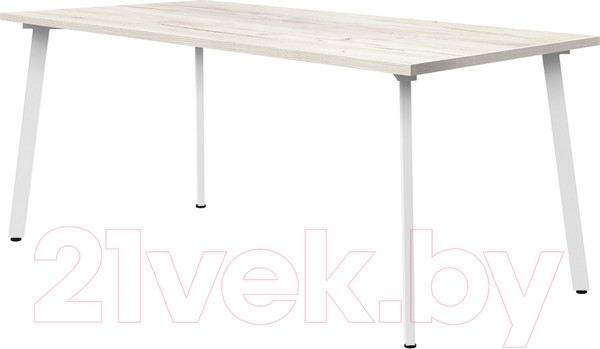 Изображение товара Обеденный стол Millwood Шанхай 160x80x75 (дуб белый Craft/металл белый)