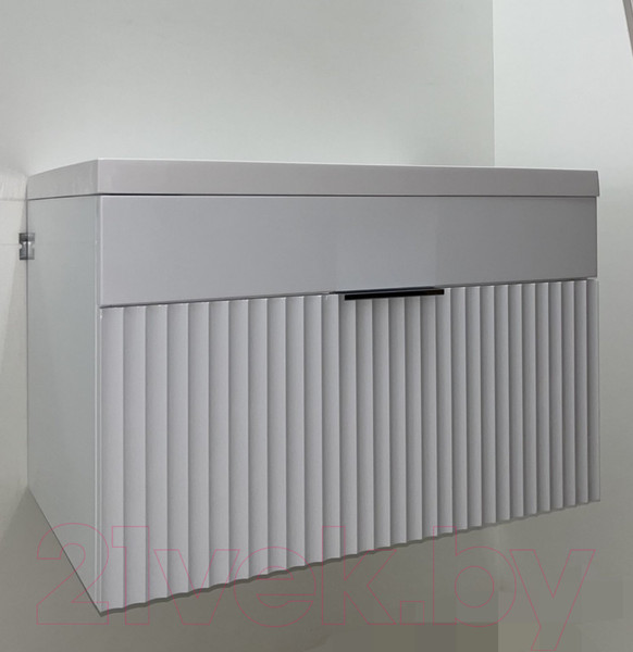 Изображение товара Тумба под умывальник Garda Onda 106н-750_PVC (белый глянец)