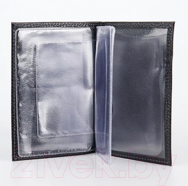 Изображение товара Обложка для автодокументов Poshete 604-032LF-BLK (черный)
