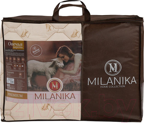 Изображение товара Одеяло Milanika Овечья шерсть Премиум стандарт тематика 2сп