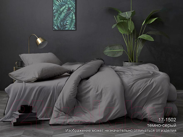 Изображение товара Простыня Бояртекс Поплин 140x200x35 (17-1502 TPX темно-серый)