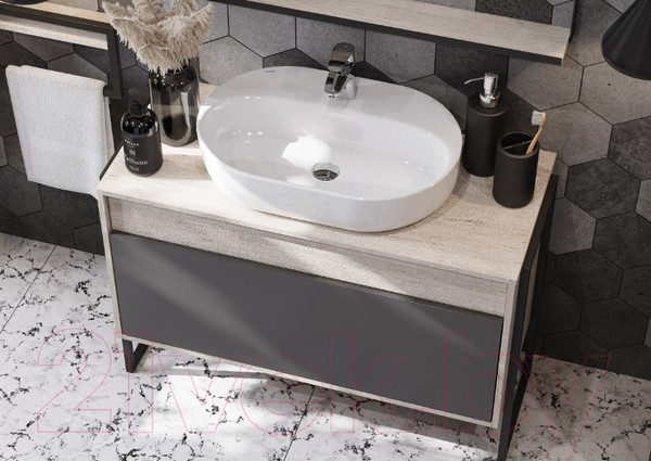 Изображение товара Тумба с умывальником Акватон Лофт Урбан 100 (1A2477K5LQX60)