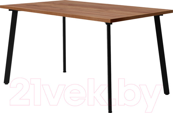 Изображение товара Обеденный стол Millwood Шанхай 130x80x75 (дуб табачный Craft/металл черный)