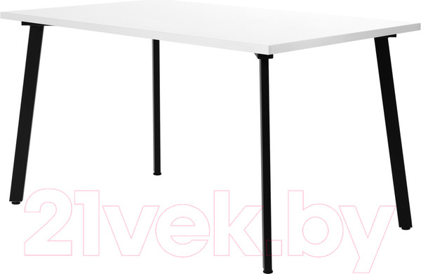 Изображение товара Обеденный стол Millwood Шанхай 130x80x75 (белый/металл черный)