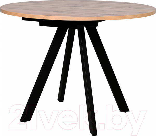Изображение товара Обеденный стол Мир стульев Саен 27 100x100/30 (черный муар/дуб вотан)