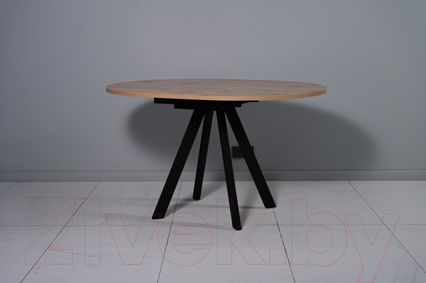 Изображение товара Обеденный стол Мир стульев Саен 27 100x100/30 (черный муар/дуб вотан)