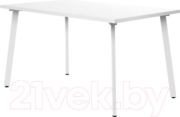Изображение товара Обеденный стол Millwood Шанхай 130x80x75 (белый/металл белый)
