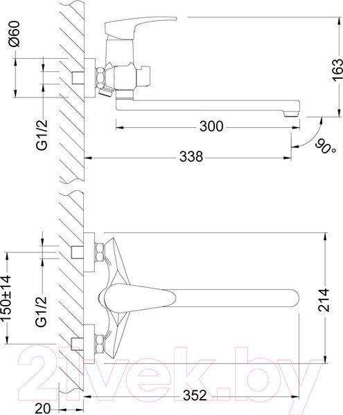 Изображение товара Смеситель LEMARK Линара LM0451C