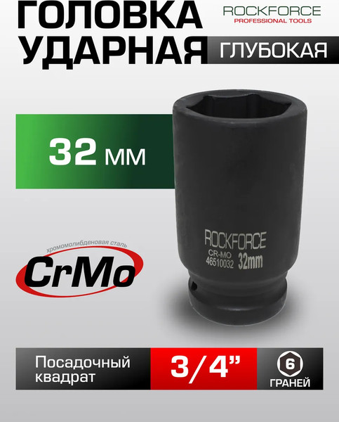 Изображение товара Головка слесарная RockForce RF-46510032(784)