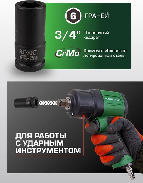 Изображение товара Головка слесарная RockForce RF-46510022(799)