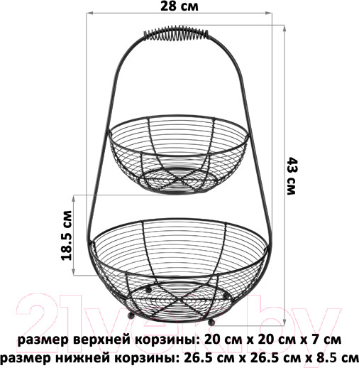 Изображение товара Фруктовница El Casa 240400 (черный)