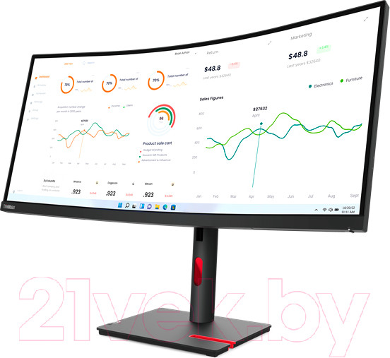 Изображение товара Монитор Lenovo ThinkVision T34w-30 (63D4GAT1EU)