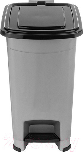 Изображение товара Контейнер для мусора El Casa Слим / 640474 (серый/черный)