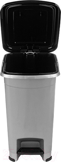 Изображение товара Контейнер для мусора El Casa Слим / 640474 (серый/черный)