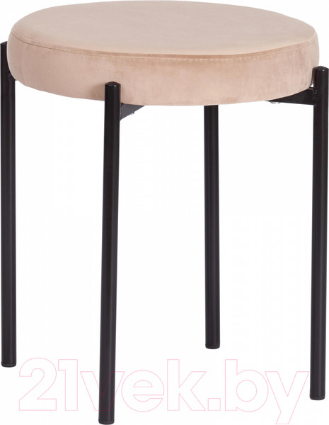 Изображение товара Табурет Tetchair Revo ткань/металл (бежевый Barkhat 5/черный)