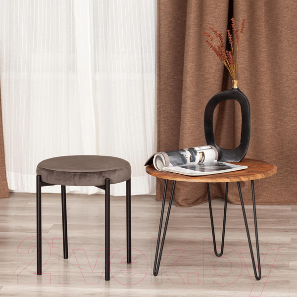 Изображение товара Табурет Tetchair Revo ткань/металл (темно-серый Barkhat 14/черный)