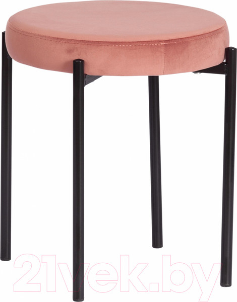 Изображение товара Табурет Tetchair Revo ткань/металл (коралловый Barkhat 15/черный)