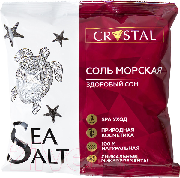 Изображение товара Соль для ванны Crystal Морская природная Здоровый сон с композицией эфирных масел (1кг)