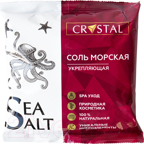 Изображение товара Соль для ванны Crystal Морская природная Укрепляющая с композицией эфирных масел (1кг)