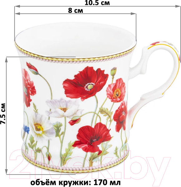 Изображение товара Чашка Elan Gallery Маки / 420488