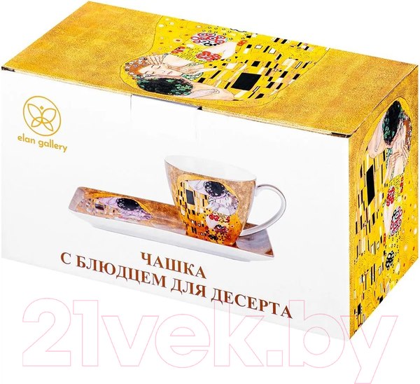 Изображение товара Чашка с блюдцем Elan Gallery Поцелуй / 420523
