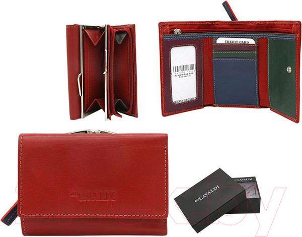 Изображение товара Портмоне Cedar 4U Cavaldi / SL-402S-GNS-BOX (красный мульти)