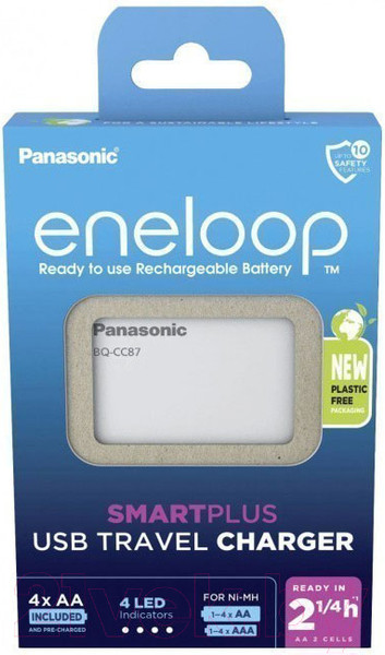 Изображение товара Зарядное устройство для аккумуляторов Panasonic Basic / K-KJ87MCD40USB (с аккумуляторами)