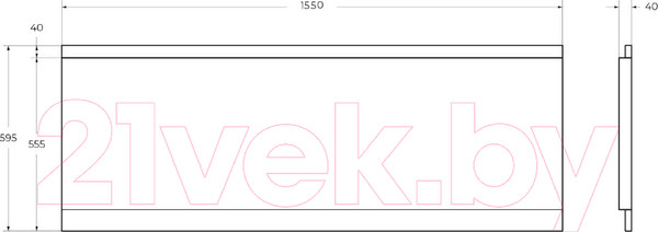 Изображение товара Экран для ванны Cezares ECO-155-SCR-W37