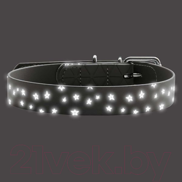 Изображение товара Ошейник HUNTER Collar Convenience Refl / 69130 (55/M-L, серый/звезды)