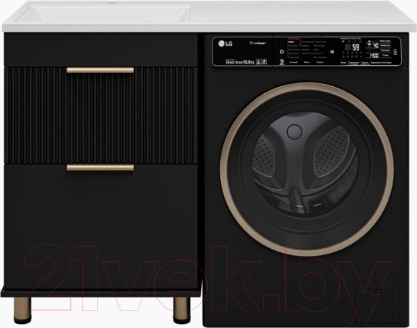 Изображение товара Тумба под умывальник Brevita Enfida 60 / ENF-07060-022Я (черный матовый)