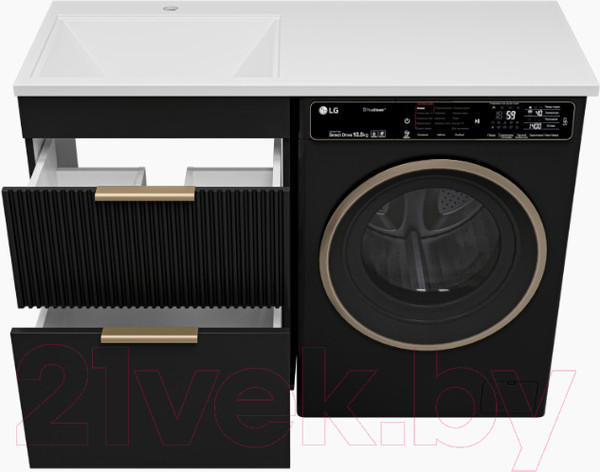 Изображение товара Тумба под умывальник Brevita Enfida 60 / ENF-07060-022Я (черный матовый)