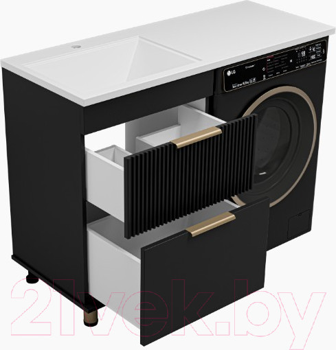 Изображение товара Тумба под умывальник Brevita Enfida 60 / ENF-07060-022Я (черный матовый)