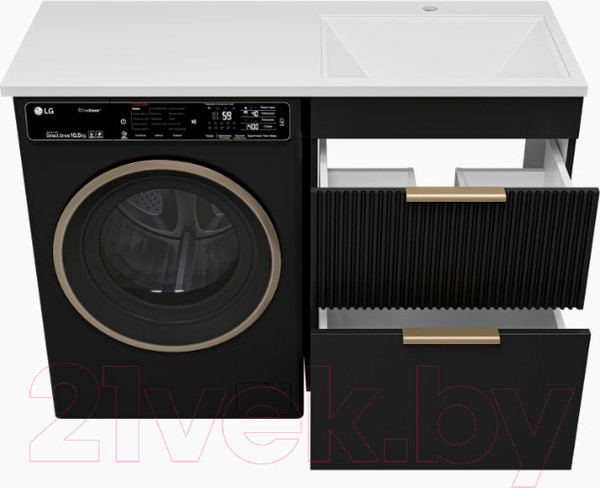 Изображение товара Тумба под умывальник Brevita Enfida 60 / ENF-07060-022Я (черный матовый)