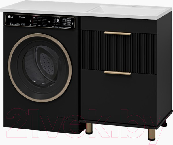 Изображение товара Тумба под умывальник Brevita Enfida 60 / ENF-07060-022Я (черный матовый)