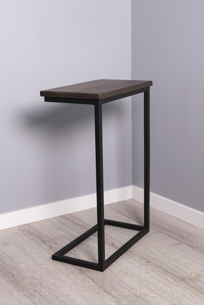 Изображение товара Приставной столик Stal-Massiv Goose (черный/дуб мореный)