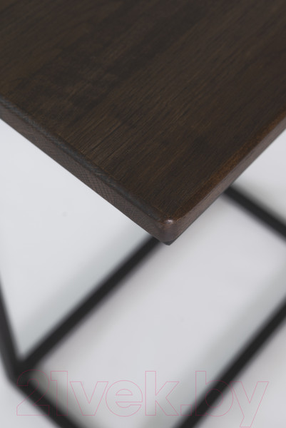 Изображение товара Приставной столик Stal-Massiv Goose (черный/дуб мореный)