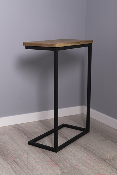 Изображение товара Приставной столик Stal-Massiv Goose (черный/дуб натуральный)