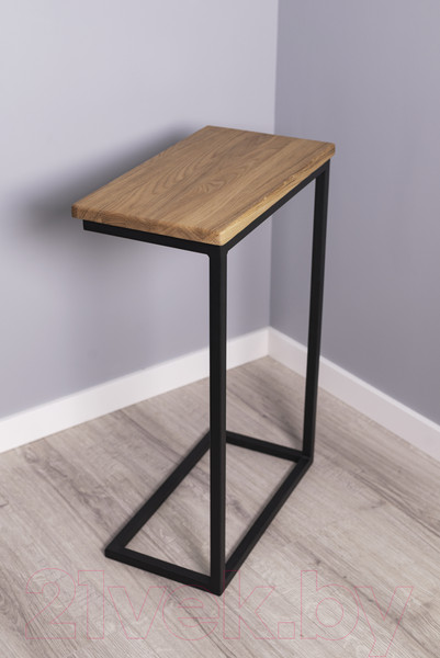 Изображение товара Приставной столик Stal-Massiv Goose (черный/дуб натуральный)